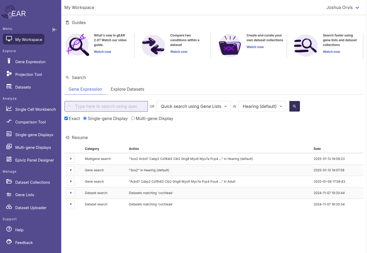 Dataset Explorer screenshot